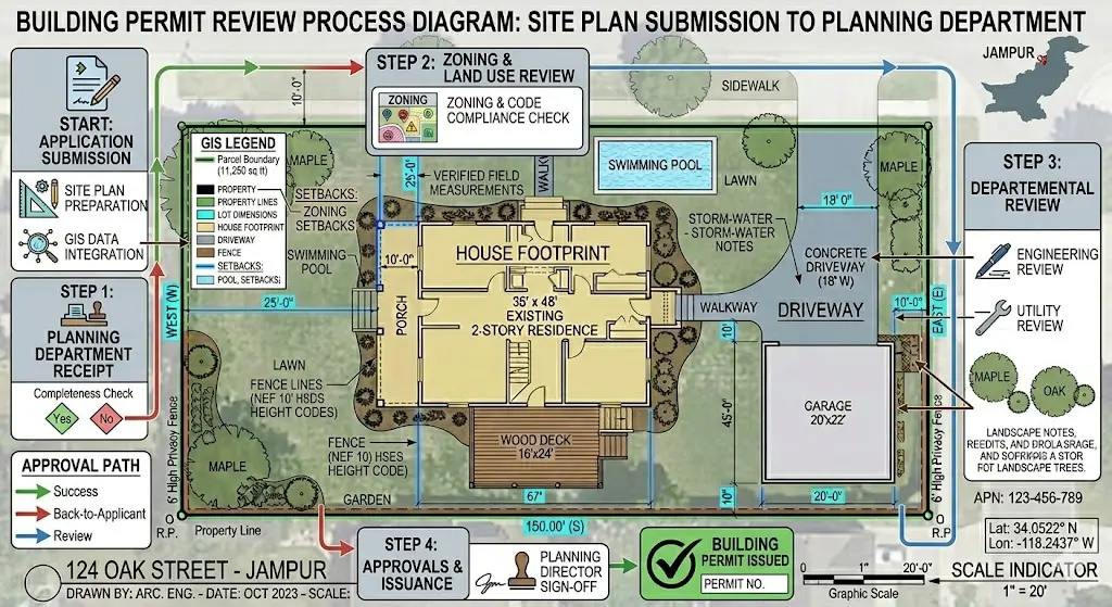 Site plan permit review process diagram