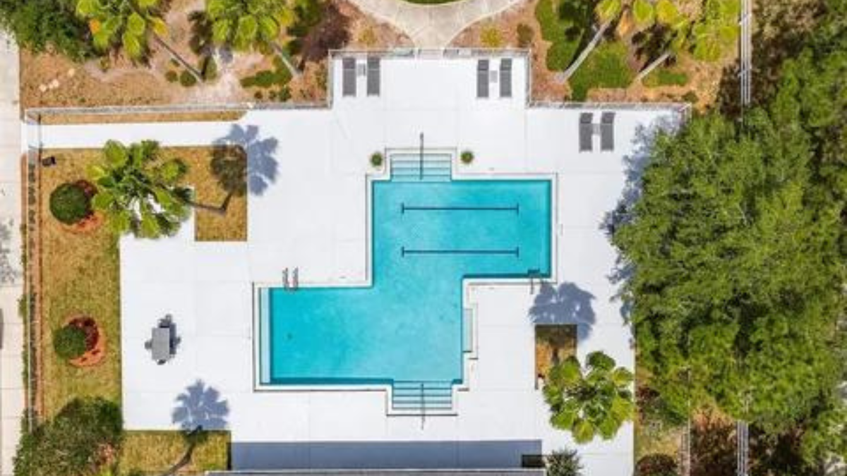 Florida pool permit site plan blueprint for residential backyard pool