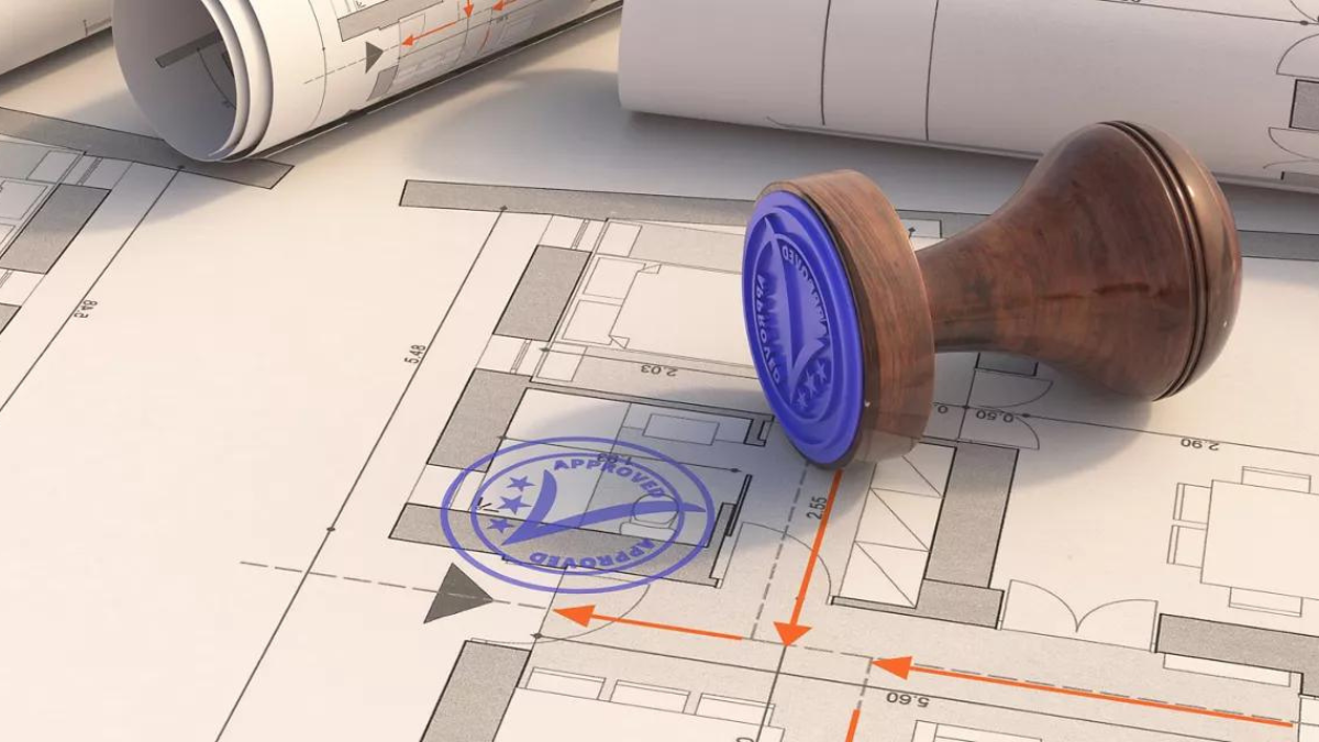 Florida PE stamp site plan with engineer approval seal
