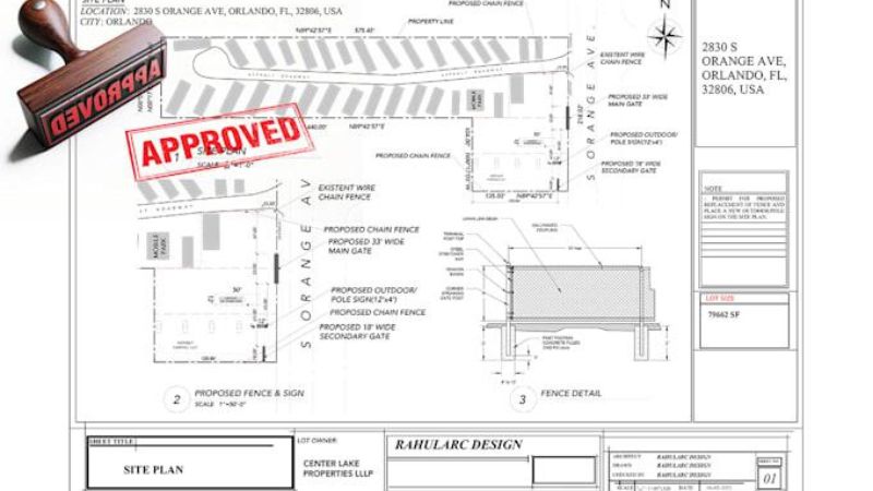 Orange County Orlando site plan requirements Florida