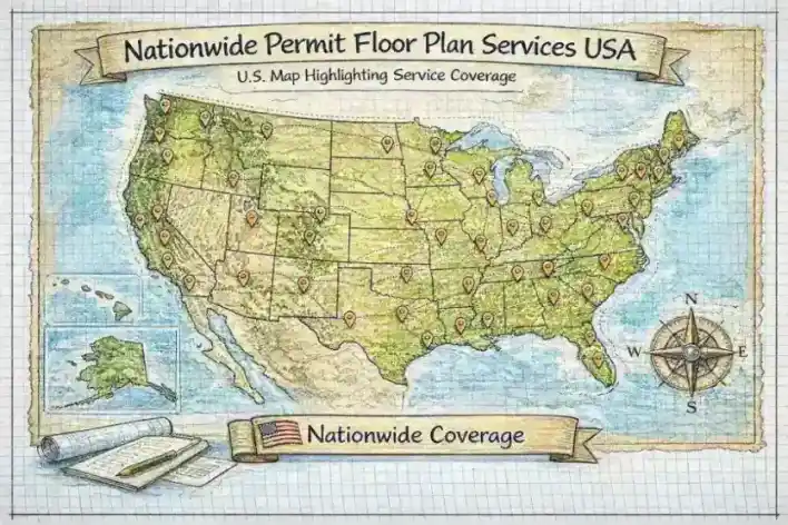 Nationwide permit floor plan services across the USA