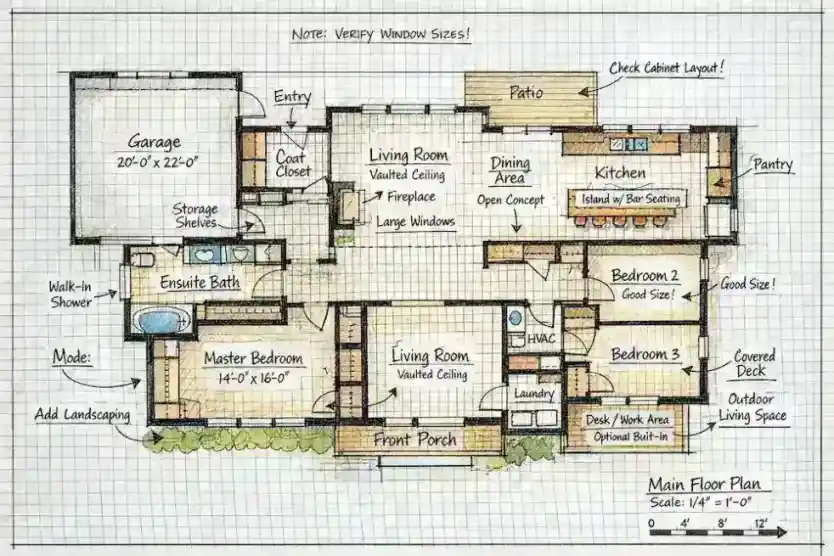 Permit approved floor plans example for building permit
