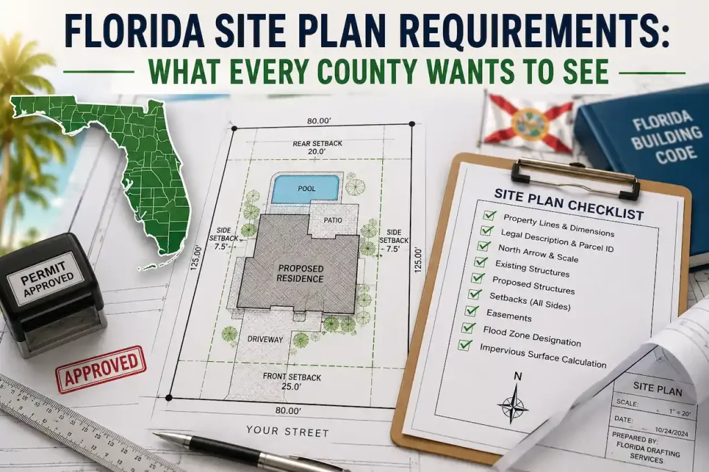 Florida site plan requirements checklist for permit approval
