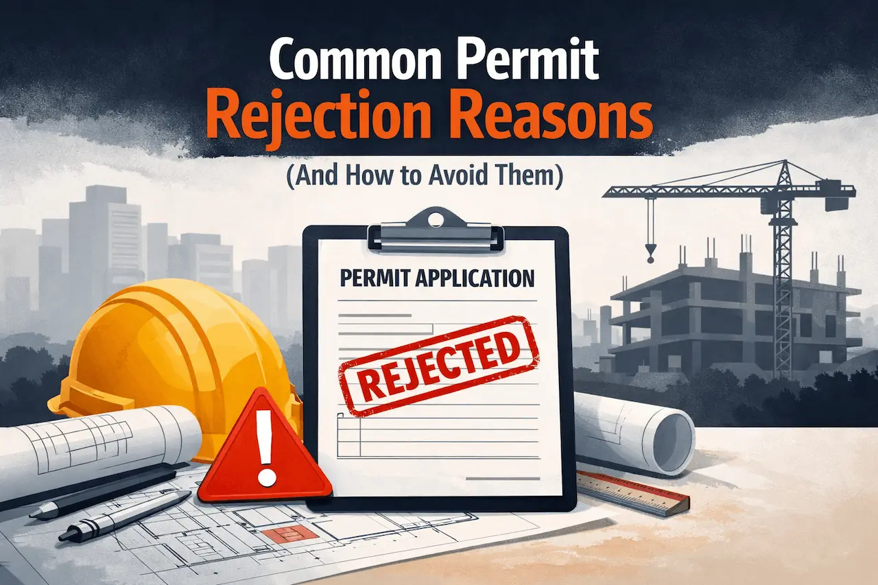 Florida permit rejected site plan showing common permit approval and site plan errors