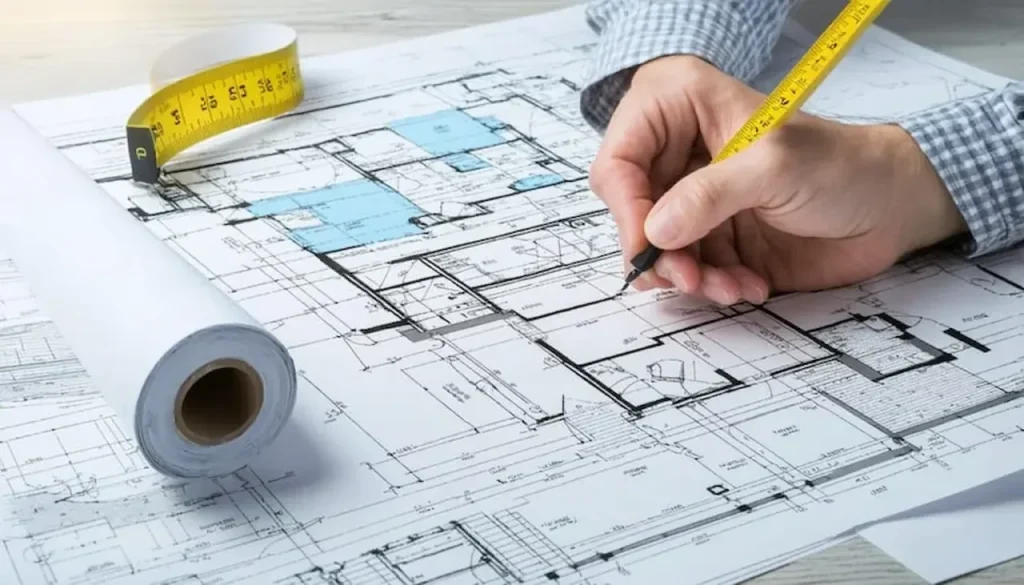 Construction plans and measurements prepared for a Florida shed permit application.