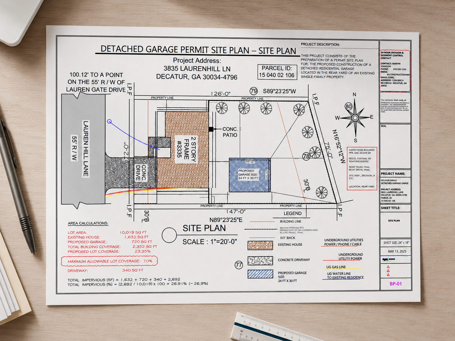 Lee County Florida permit site plan example