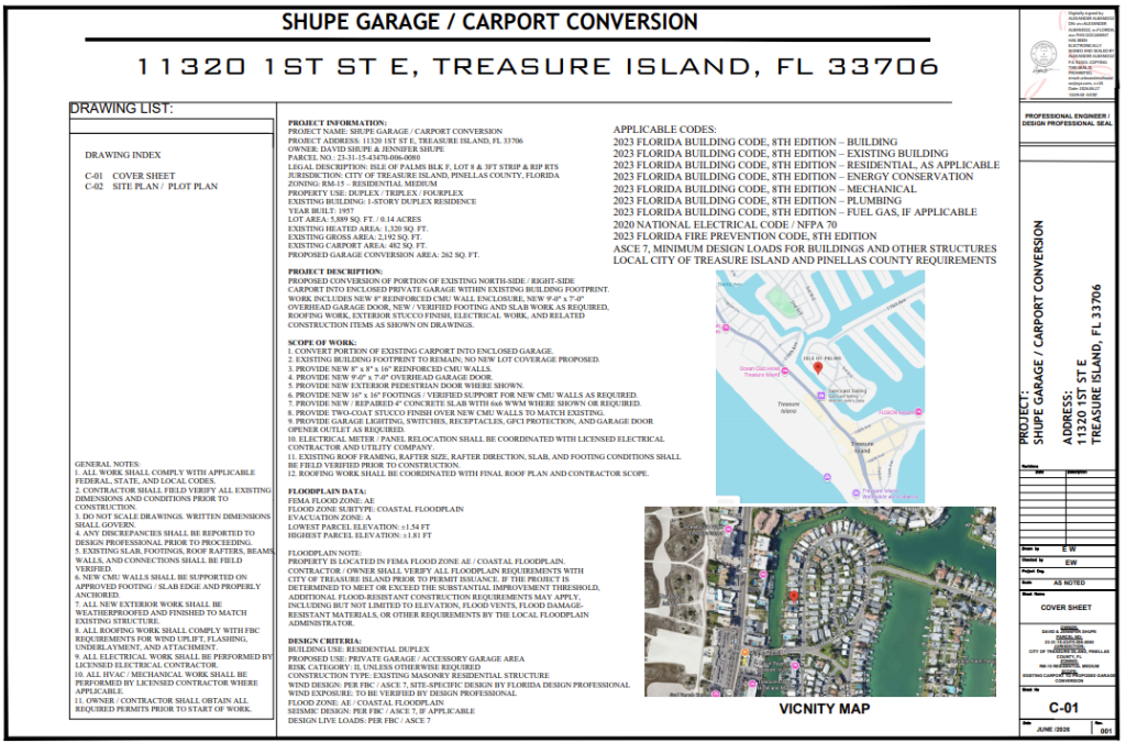 Permit Corrections permit plans