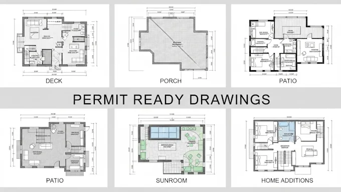 Sunroom / Florida Room permit site plan example