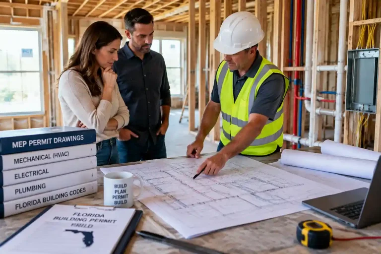 MEP permit drawings Florida residential drawngs reviewed during construction planning