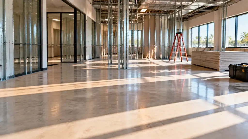 Commercial tenant improvement permit package planning inside a Florida renovation project